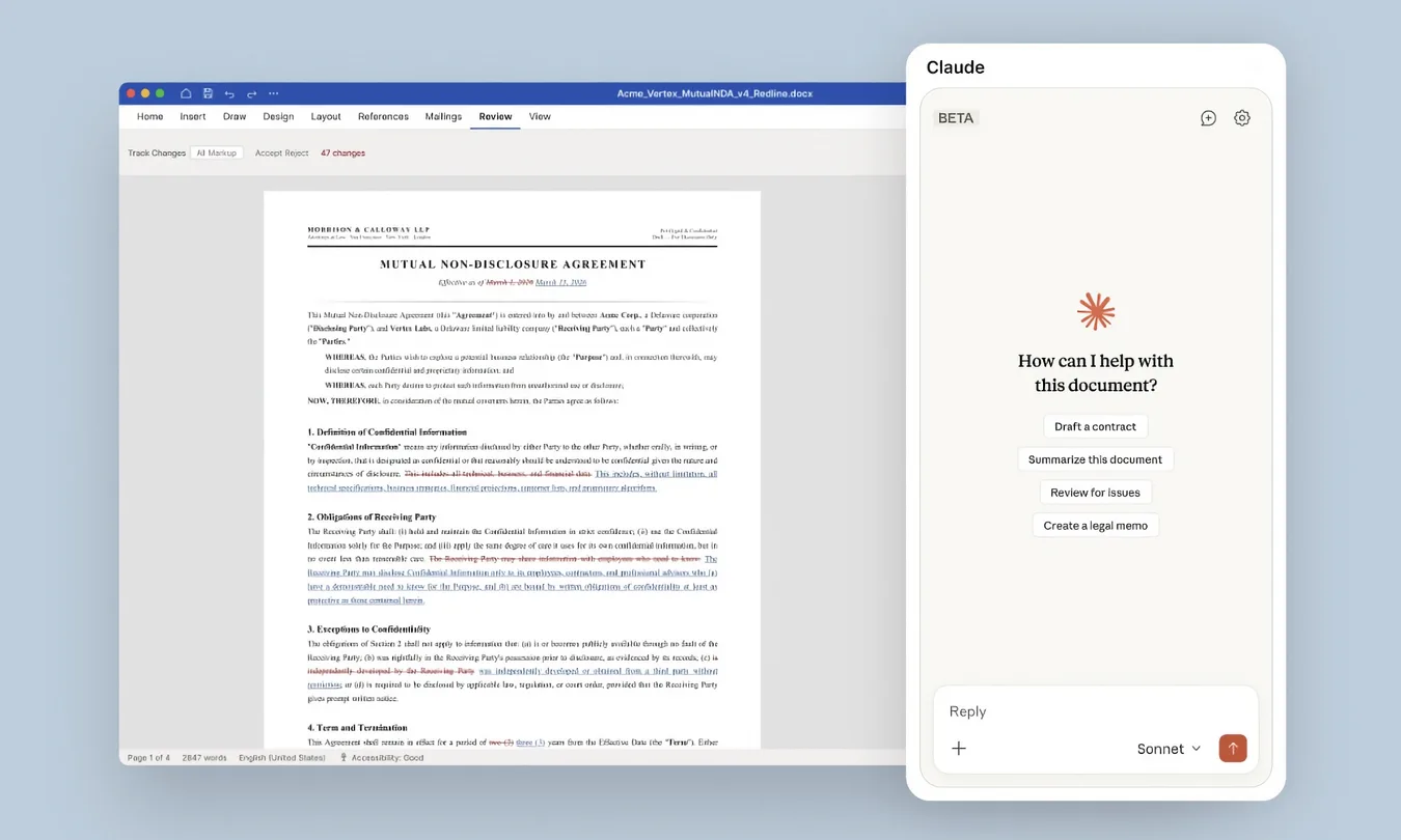 Anthropic Brings Claude AI to Microsoft Word, Challenging Copilot