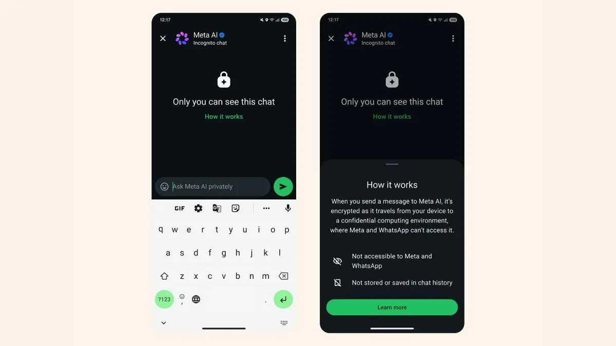 WhatsApp’s New Incognito Chat Lets Users Talk to AI Privately