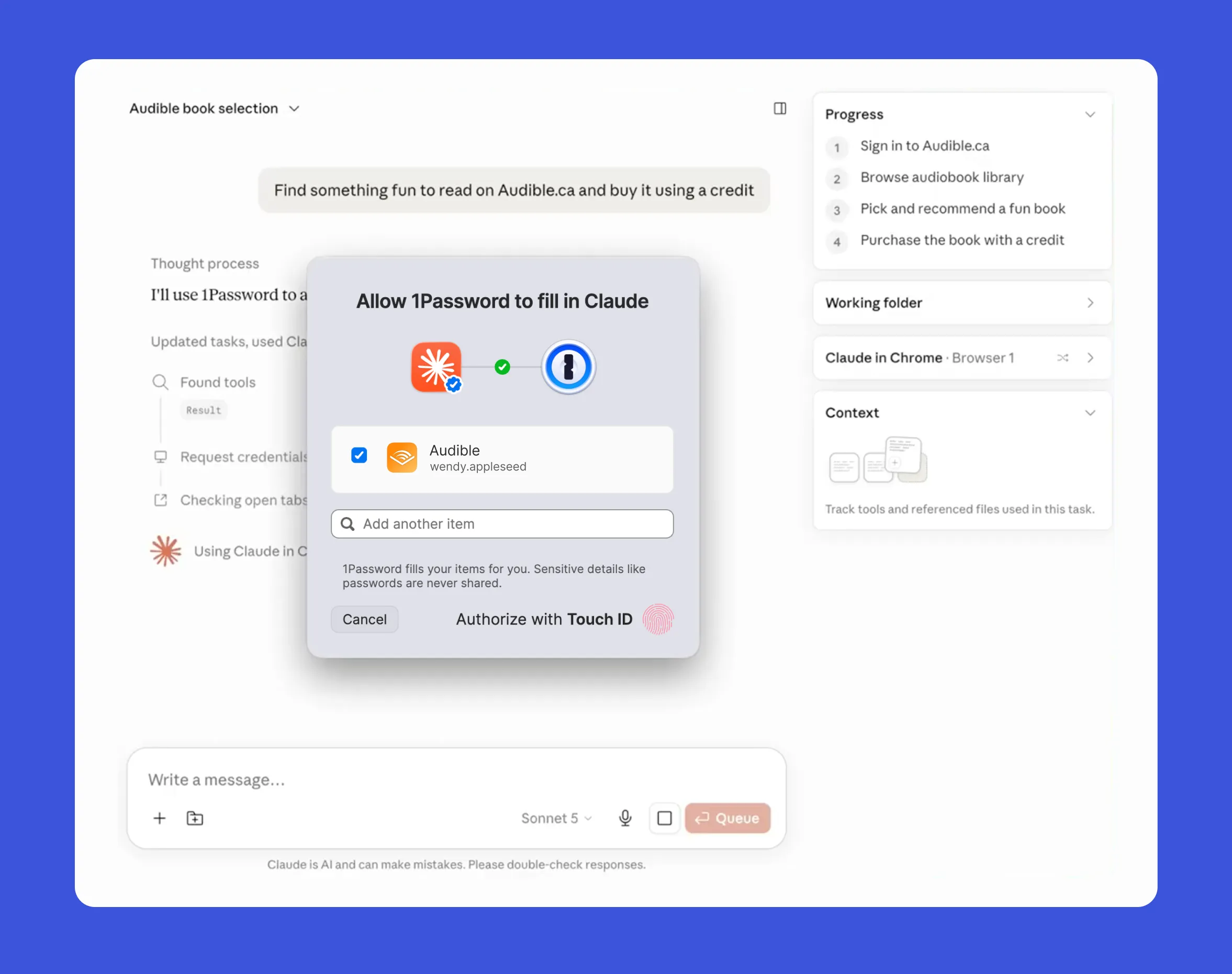 1Password for Claude Lets AI Agents Sign In Without Seeing Your Passwords