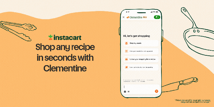 Instacart Clementine Uses AI to Build Grocery Carts, Plan Meals and Find Deals