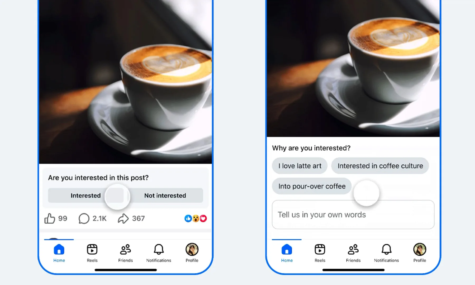 Facebook Now Lets You Tell Its Algorithm What You Want to See